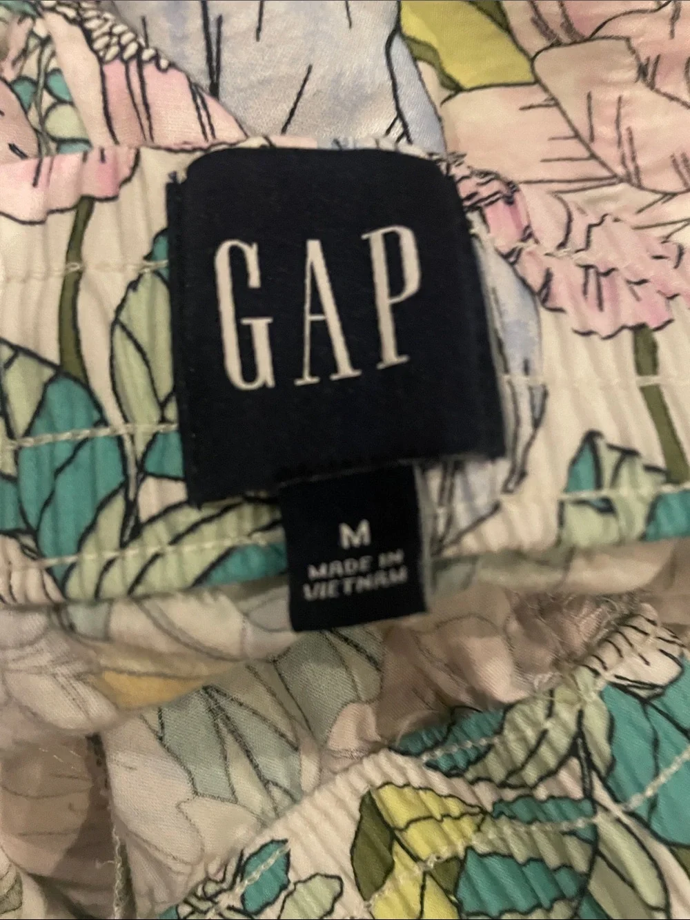GAP Floral Lounge Pajama Pants - Pastel Blue, Pink & Green